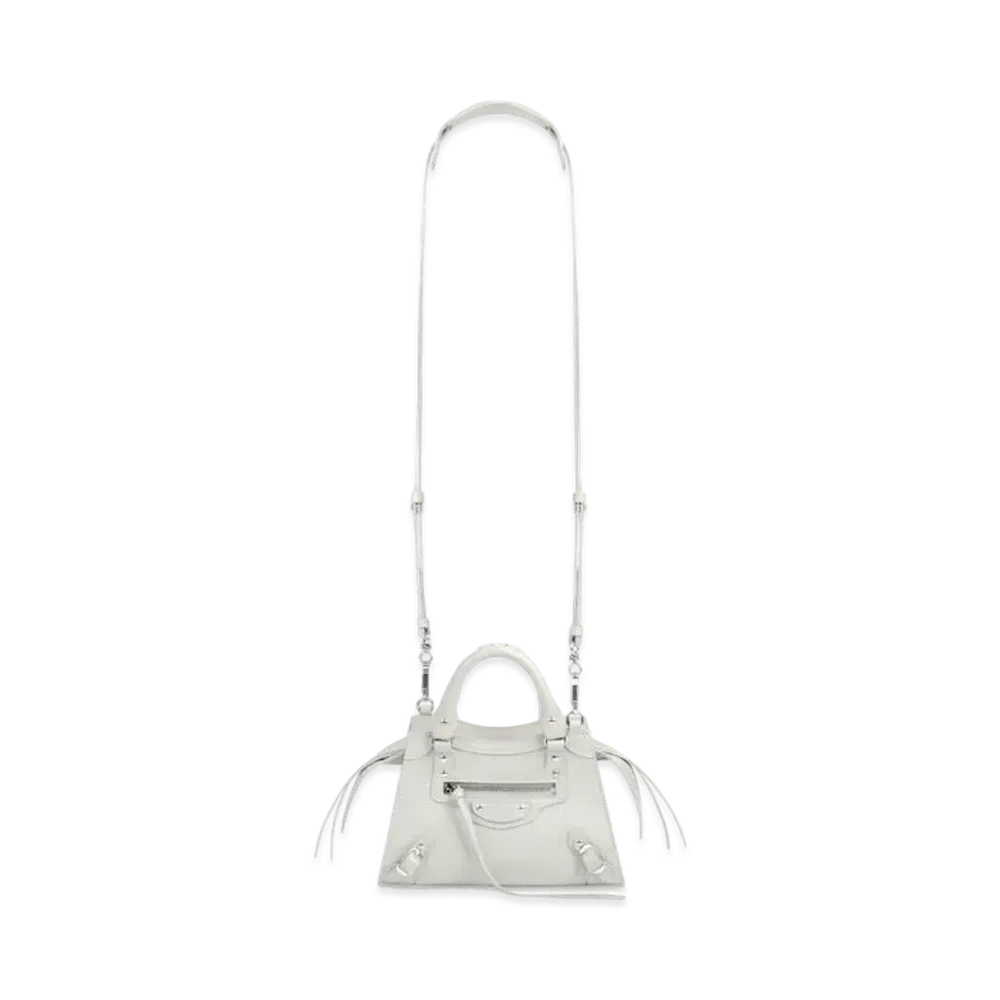 BALENCIAGA Women's Neo Classic Mini Top Handle Bag "White"