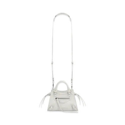 BALENCIAGA Women's Neo Classic Mini Top Handle Bag "White"