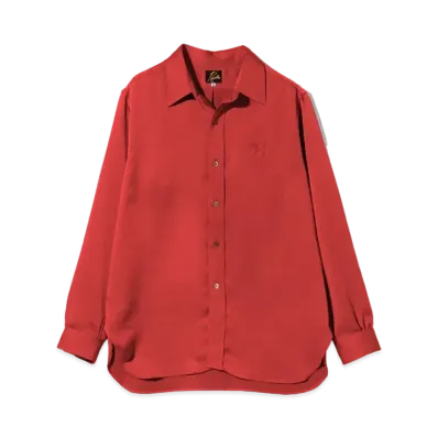 Needles for NEPENTHES Regular Collar Shirt - Poly Sateen "Red"