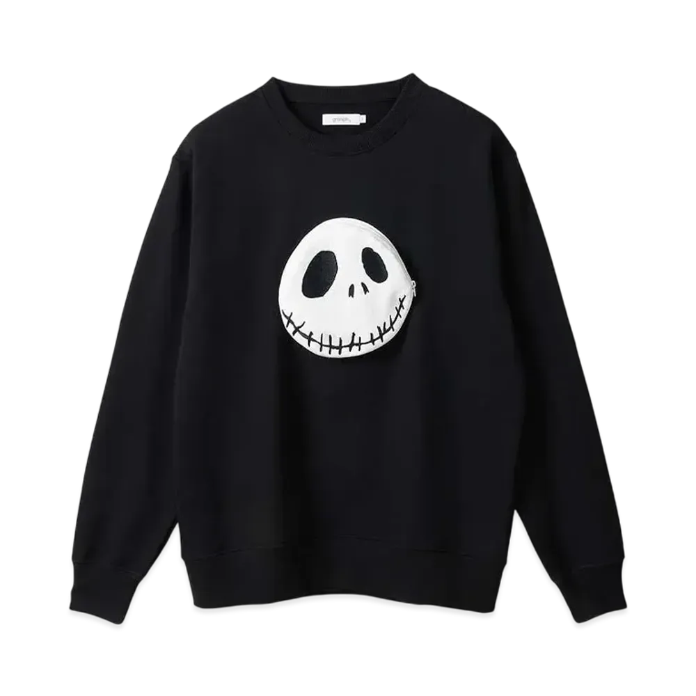 graniph x THE NIGHTMARE BEFORE CHRISTMAS Gift 3D Fleece Pocket Sweat "Black"