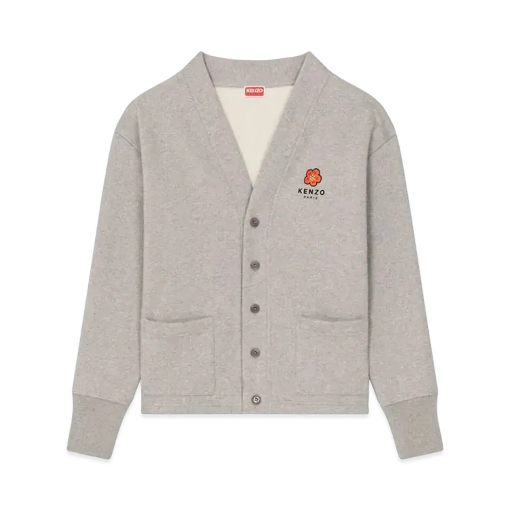 KENZO 'BOKE FLOWER' Cardigan "Pearl Grey"