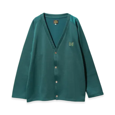 NEEDLES V-Neck Cardigan C/PE Bright Jersey "Green"