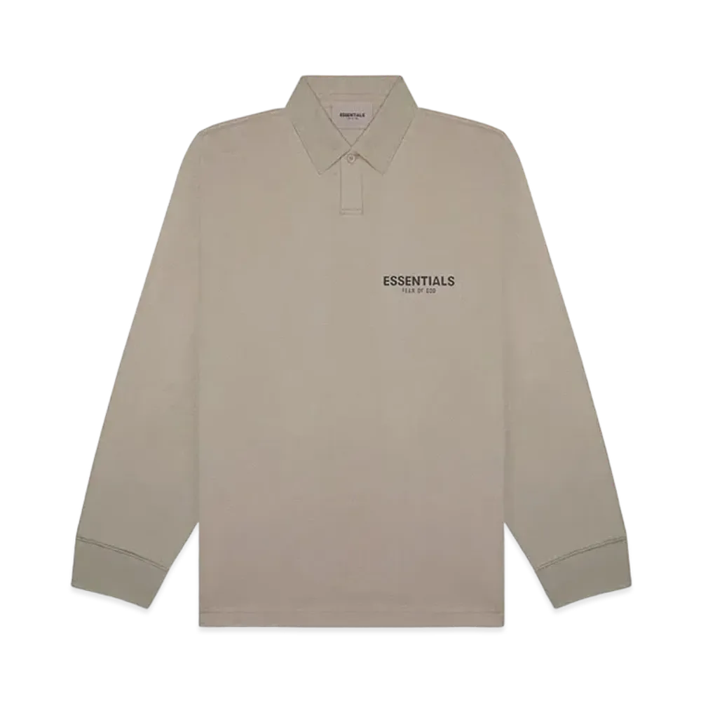 FEAR OF GOD ESSENTIALS Long Sleeve Boxy Polo "Taupe"