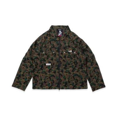 A BATHING APE BY KAZUKI KURAISHI Pixelate Camo Detachable Zip Jacket "Green"