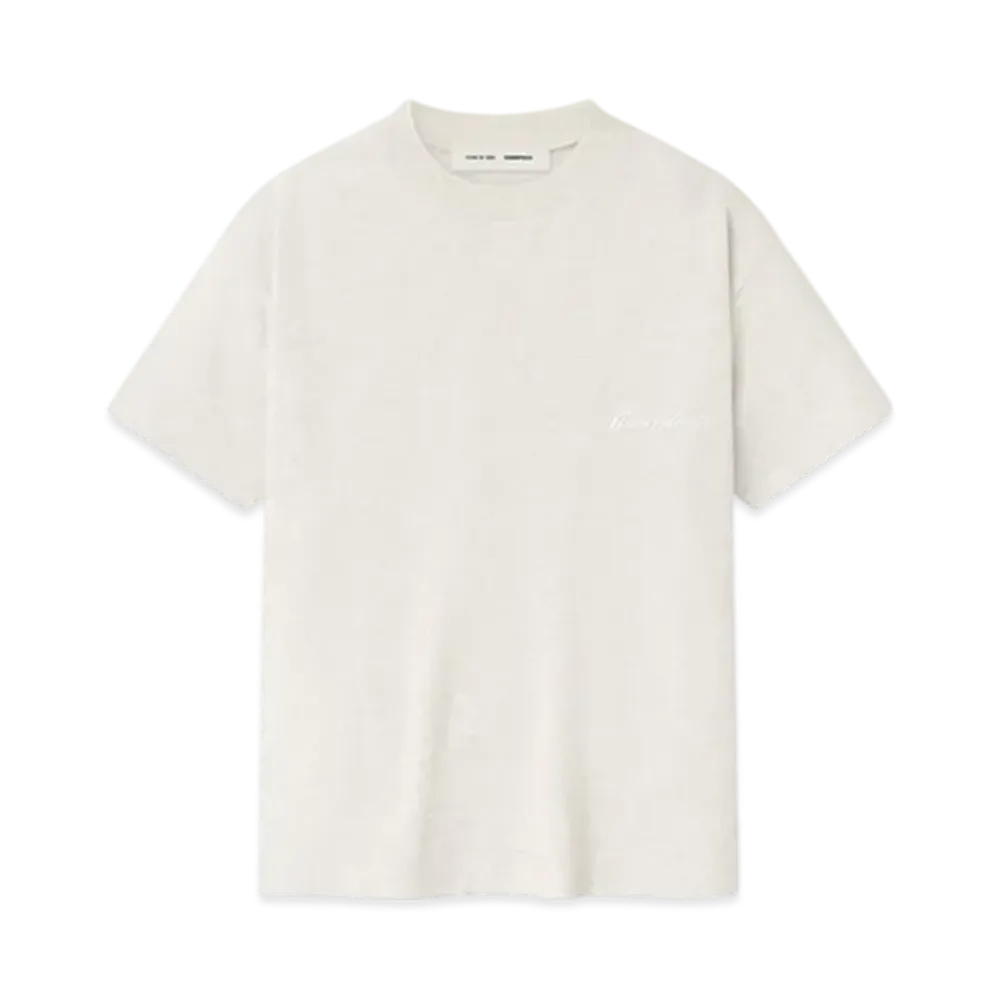 FEAR OF GOD ESSENTIALS Kids Embroidered Classic Short Sleeve Tee "Oatmeal Heather"