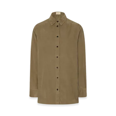 The Row Women's Sisilia Corduroy Shirt "Beige"