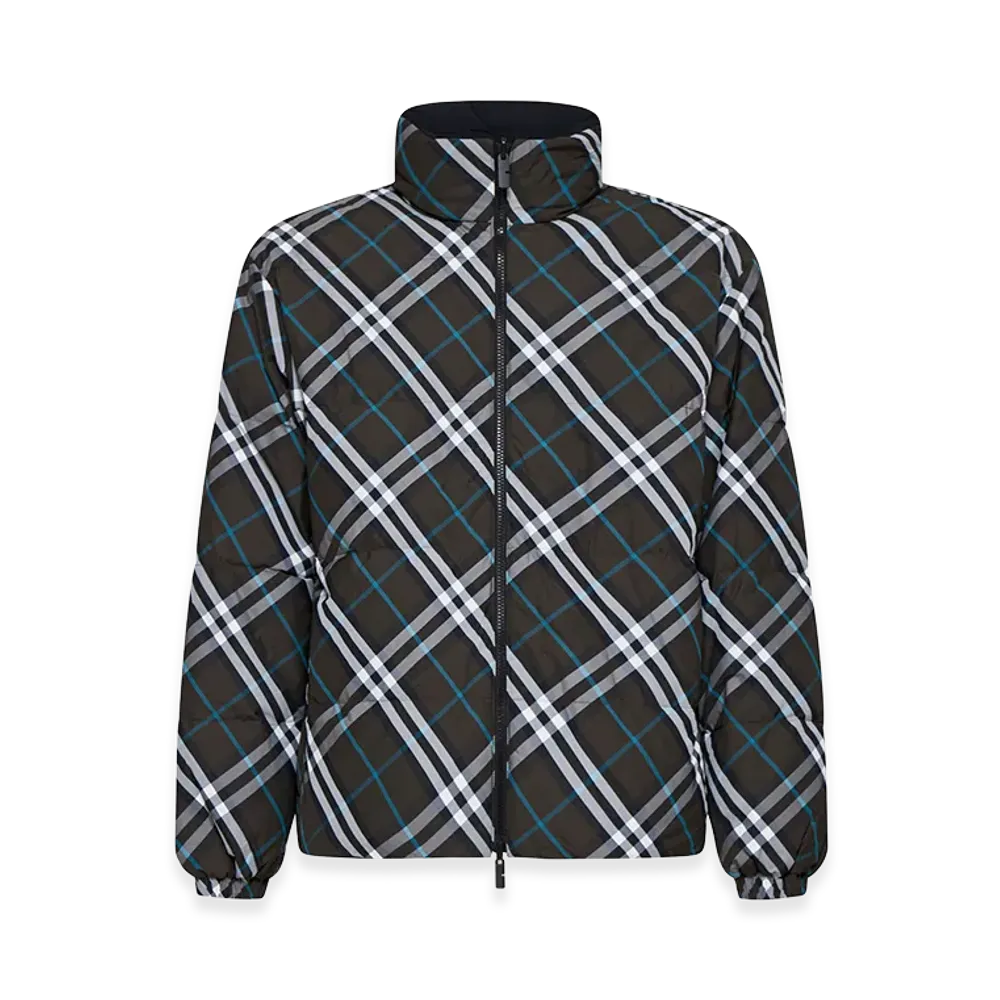 Burberry Printed Nylon Reversible Down Jacket "Snugipcheck"