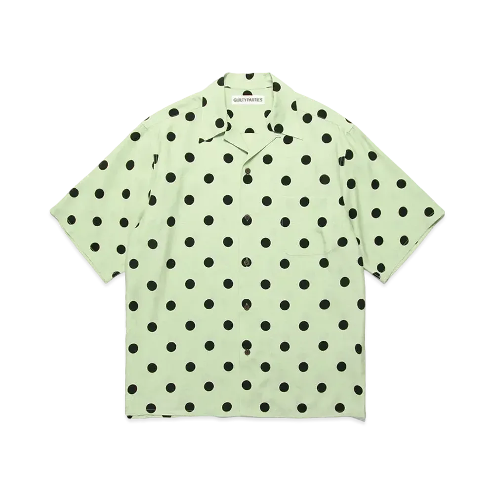 WACKO MARIA Dots Open Collar Shirt "Mint"