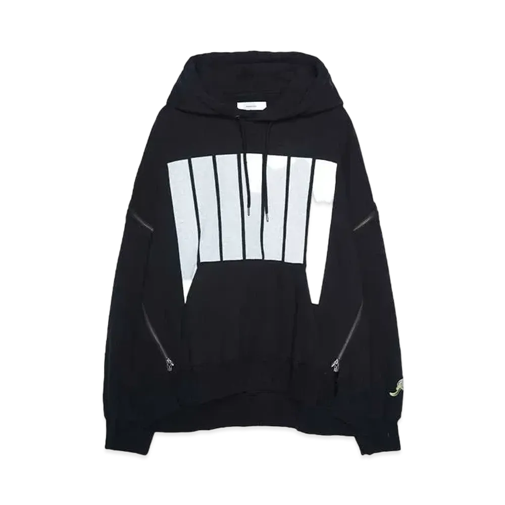 FACETASM 7 BARS ZIPPER HOODIE "BLACK"
