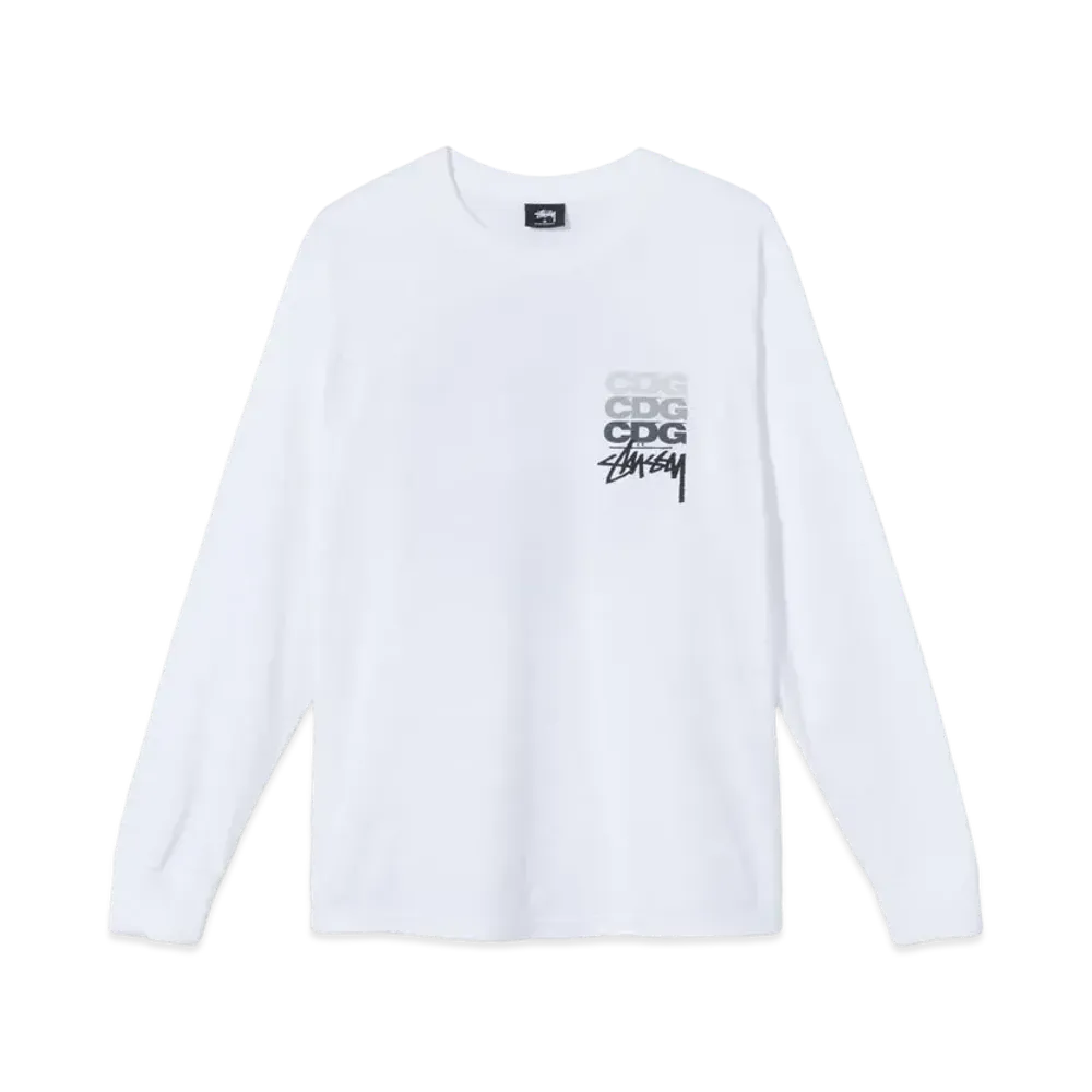 Stussy CDG Dot LS Tee "White"
