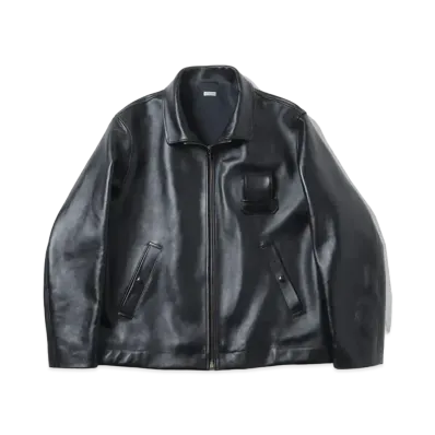 A.PRESSE French Air Force Pilot Leather Jacket "Navy"