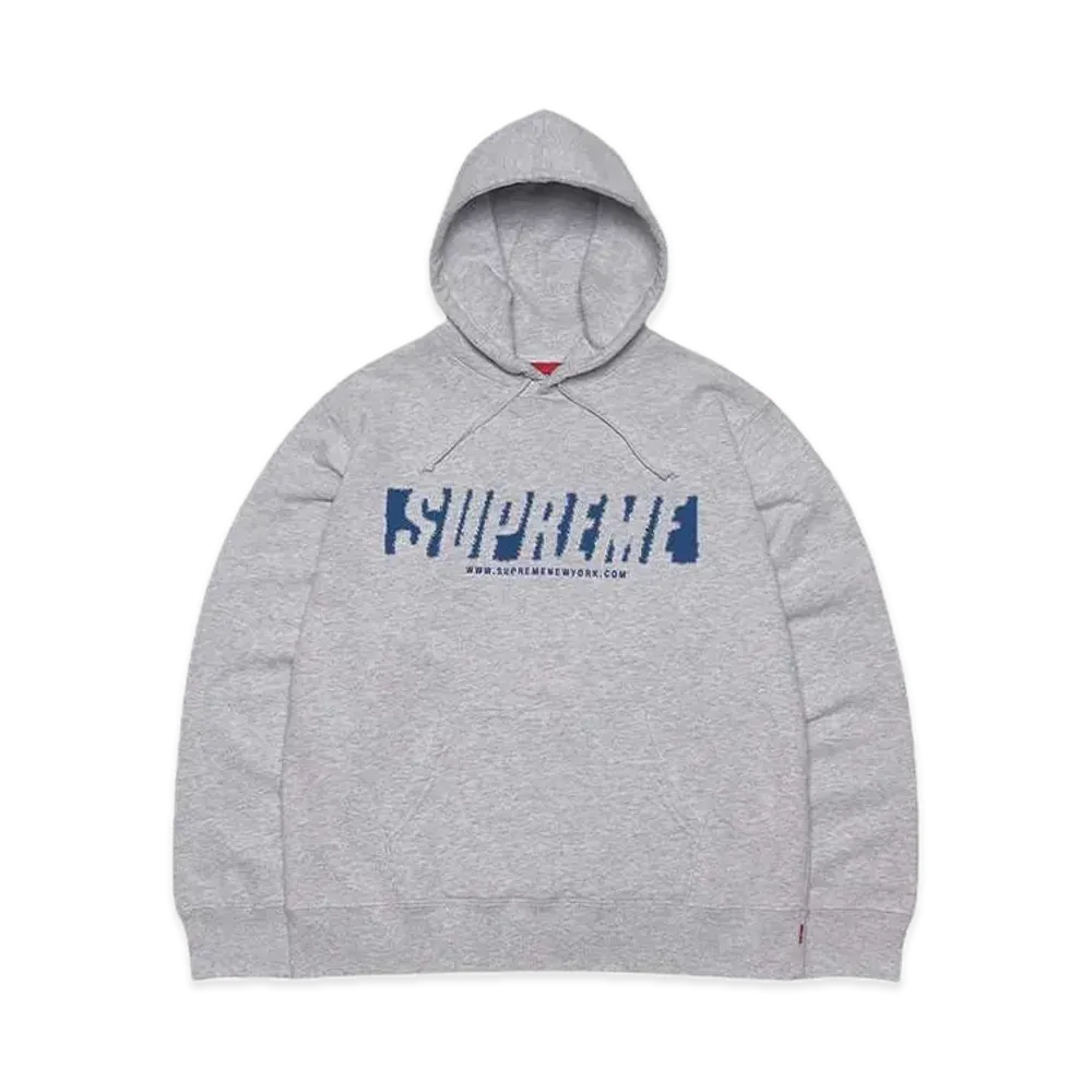 Supreme Reflective Cutout Hooded Sweatshirt "Grey"
