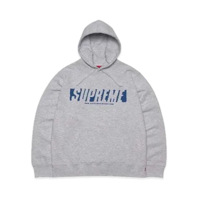 Supreme Reflective Cutout Hooded Sweatshirt "Grey"