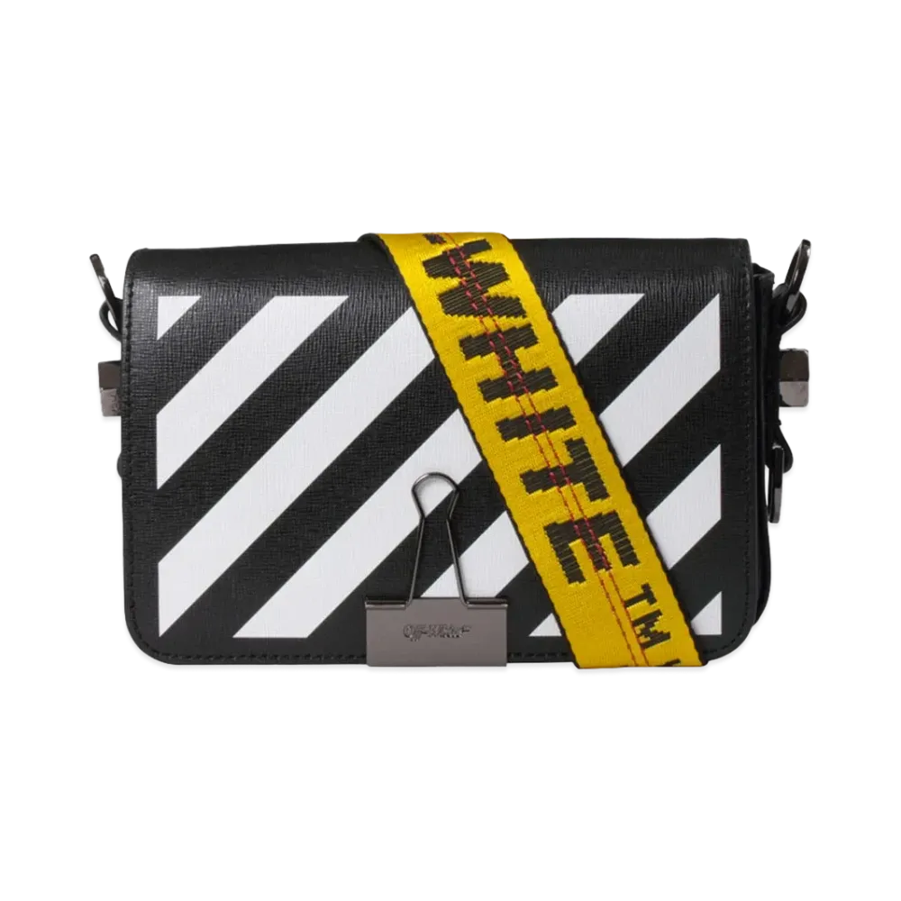 OFF-WHITE Binder Clip Bag Diag Mini "Black/Yellow"