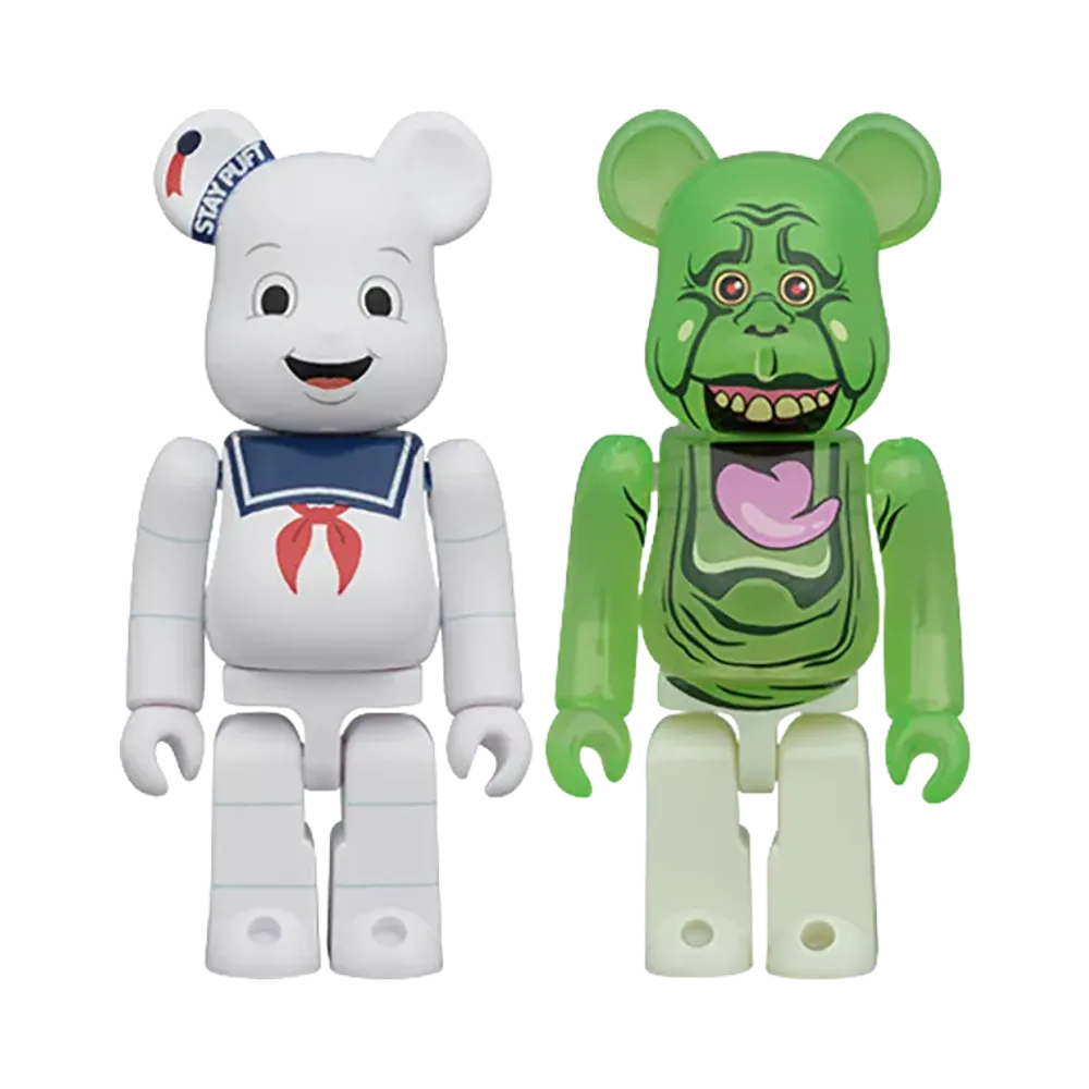 MEDICOM TOY "BEARBRICK" -Ghostbusters- Bearbrick 2Pcs Set Stay Puft Marshmallow Man & Slimer