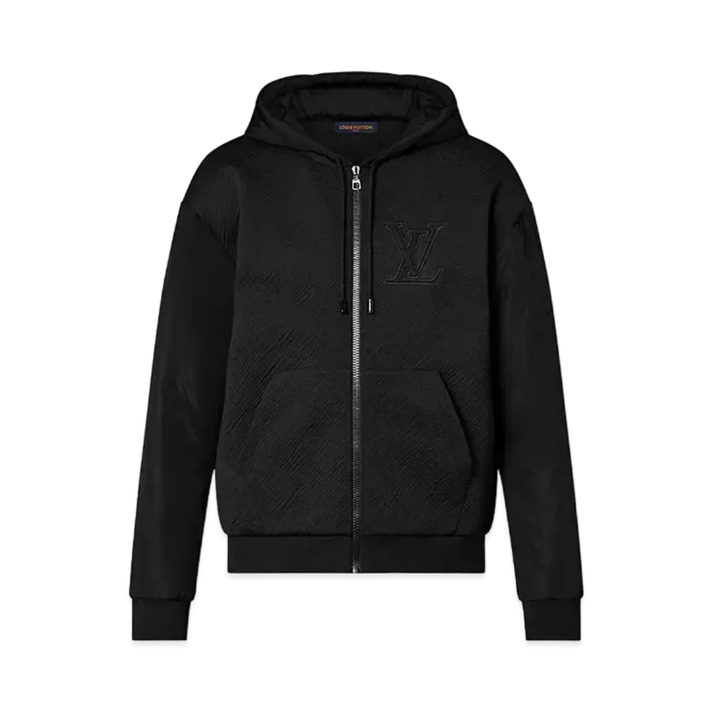 Louis Vuitton Hybrid Zipped Technical Cotton Hoodie "Noir"