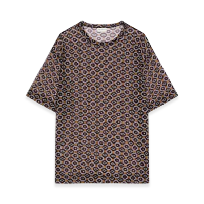 DRIES VAN NOTEN Women's Sheer Oversized Tee "Brown"