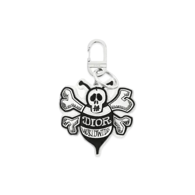Dior x Shawn Stussy Bee Key Ring "Black White"