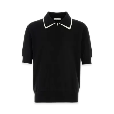 Jil Sander Cotton Polo Shirt "Black"