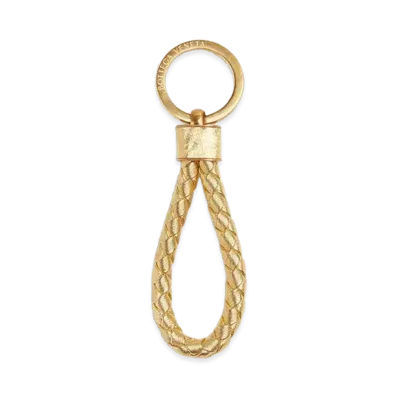 Bottega Veneta Intrecciato Key Ring "Gold"
