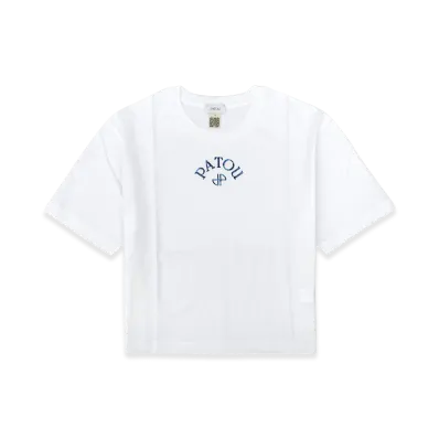 PATOU Women's Organic Cotton Logo Sequin S/S T-Shirt "White"