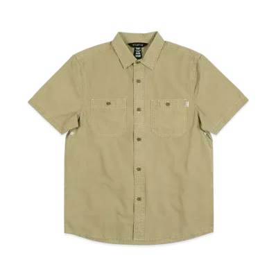 POLeR Washed Up SS Woven "Khaki"