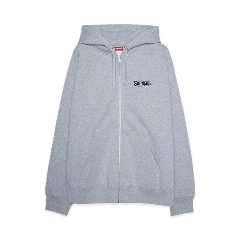 Supreme Mister Cartoon Zip Up Hooded Sweatshirt "Heather Grey"