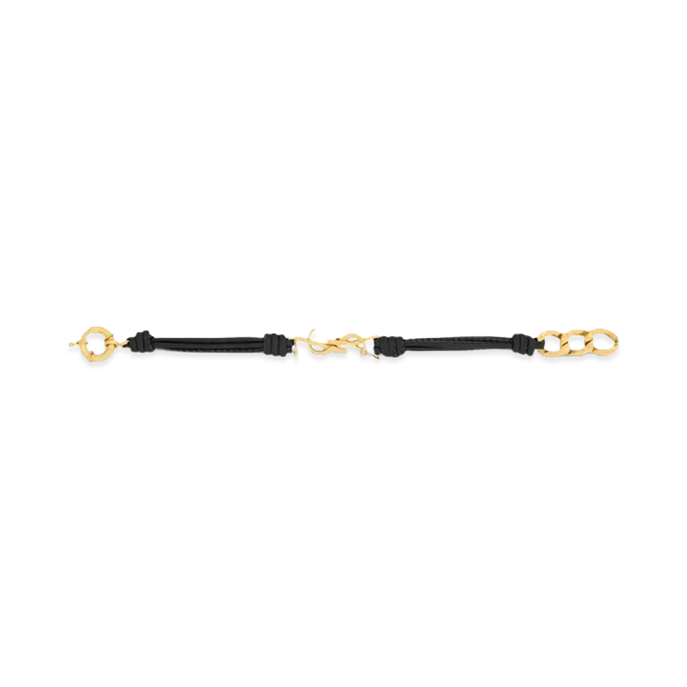 Saint Laurent Women's Multi-Strand Cassandre Bracelet "Black"
