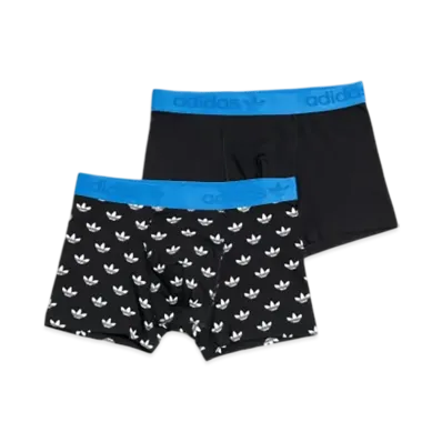 adidas Comfort Flex Cotton Trunks 2-Pack "Black"