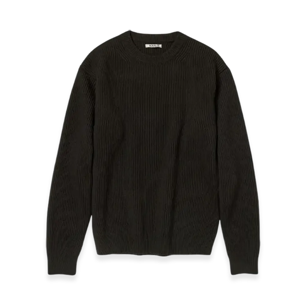 AURALEE French Merino Rib Knit P/O "Dark Brown"