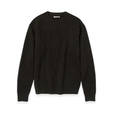 AURALEE French Merino Rib Knit P/O "Dark Brown"