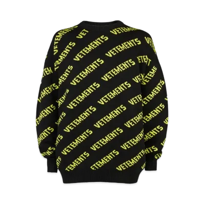 VETEMENTS Intercha Pullover "Black Neon Green"