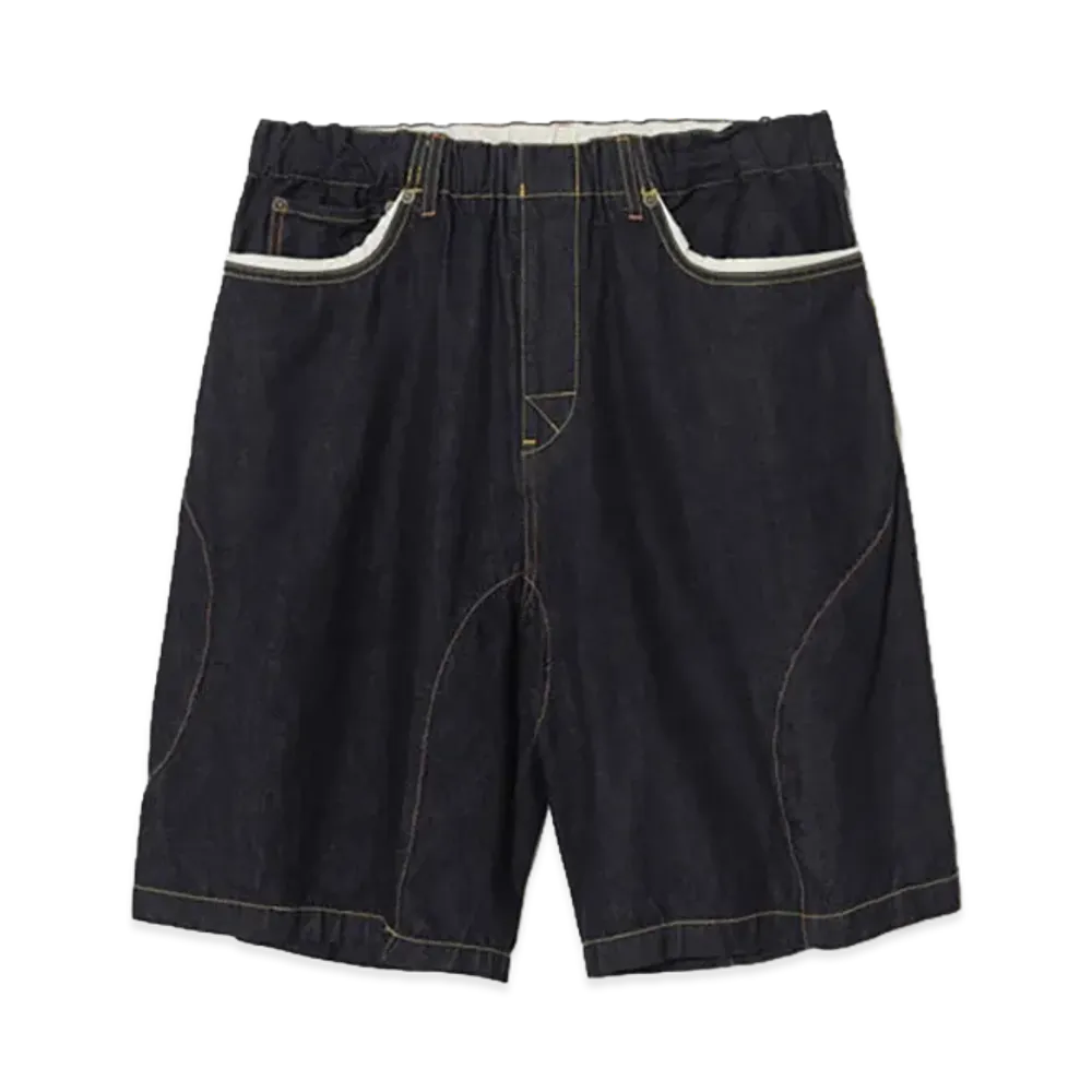 UNDERCOVER Cotton Rigid Denim Shorts "Indigo"