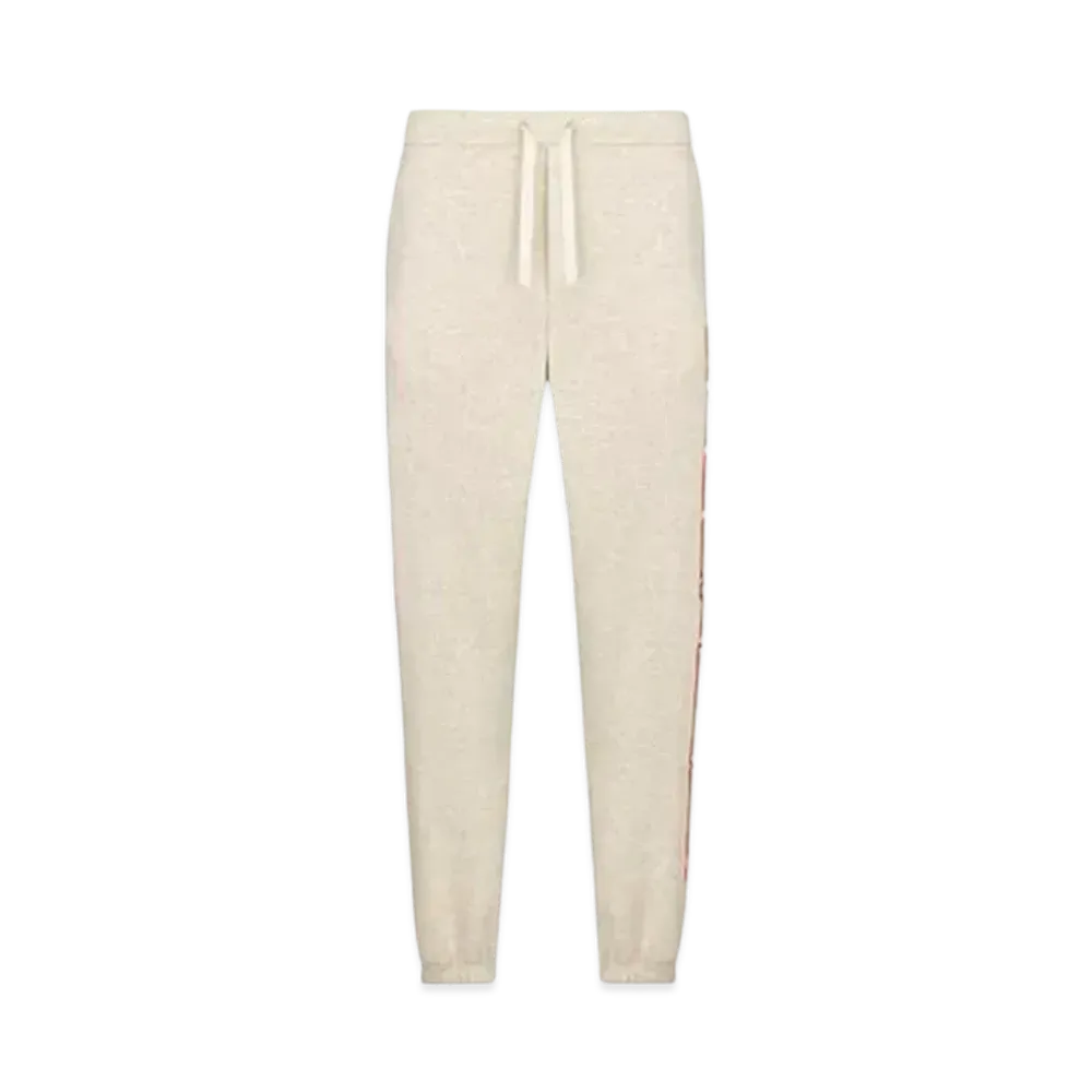 Dior Tears Track Pants Cotton Fleece "Heathered Ecru"