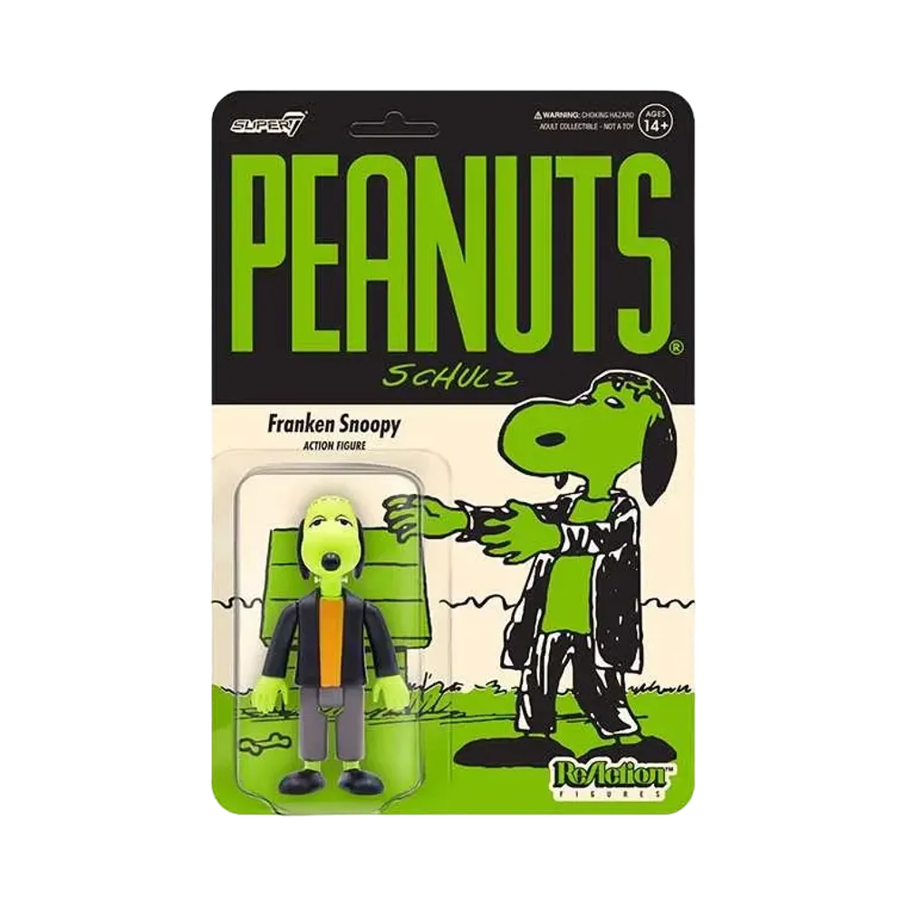 Super7 Peanuts ReAction Action Figure Wave 5 - Franken Snoopy "Multicolor"