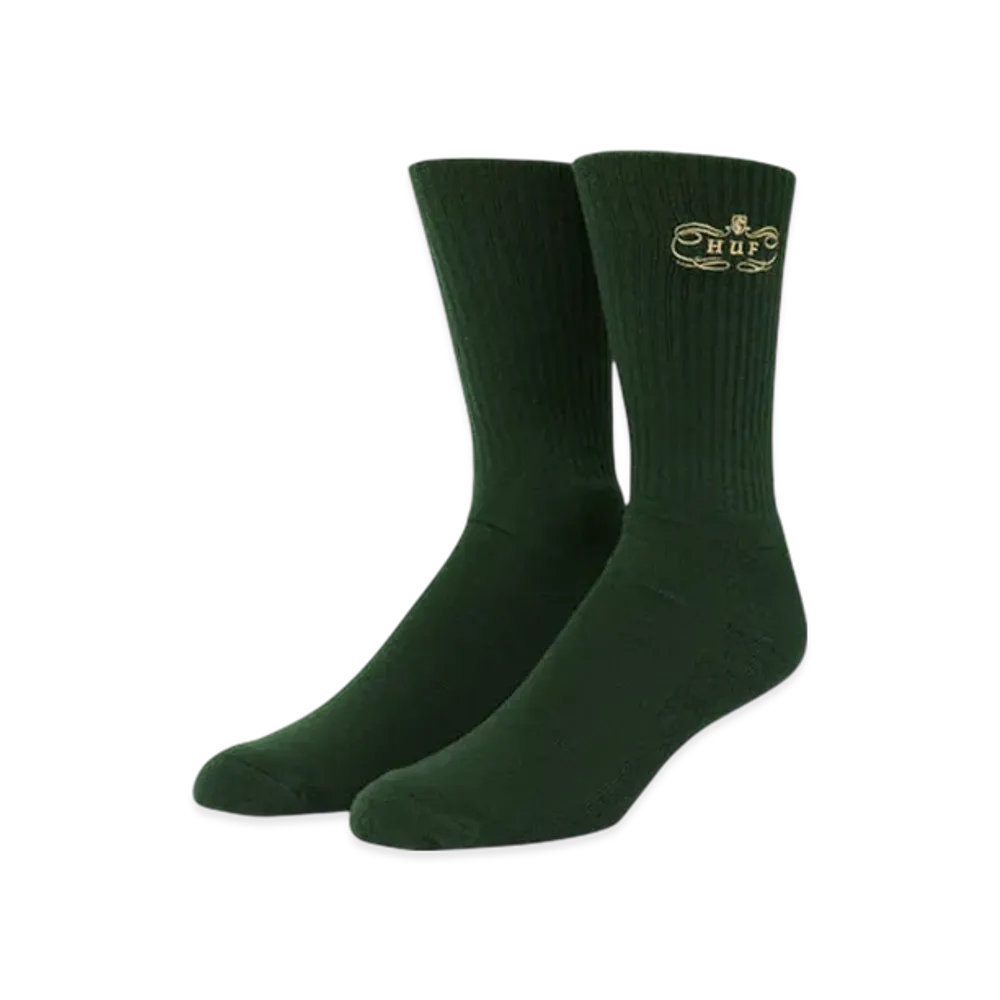 HUF WINTER 25 Worldwide Clothiers Socks "Forest Green"