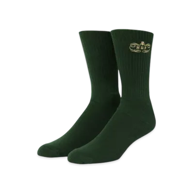 HUF WINTER 25 Worldwide Clothiers Socks "Forest Green"