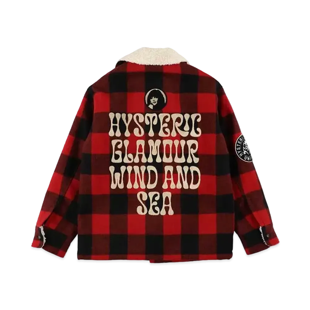 WIND AND SEA x HYSTERIC GLAMOUR Ranch Coat "Red"