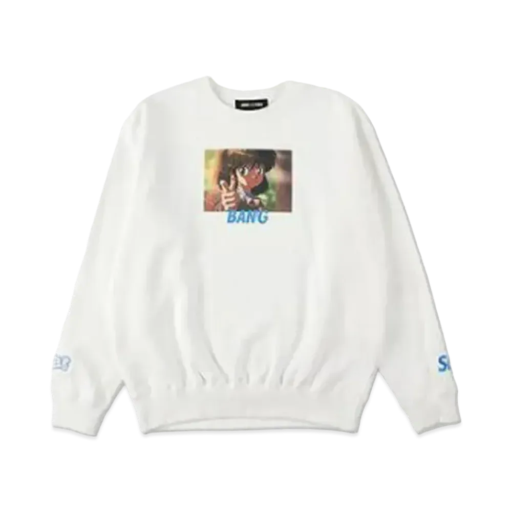 WIND AND SEA x 幽☆遊☆白書 Crewneck (Keiko-Bang) "White"