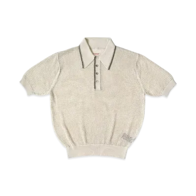 KAPITAL 12G Mesh Knit Carol Polo "Beige"