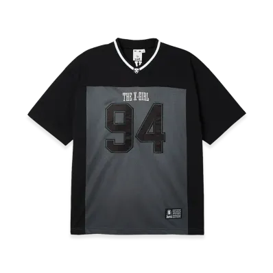 X-Girl Women's Face Label Football Tee Dress "Black"