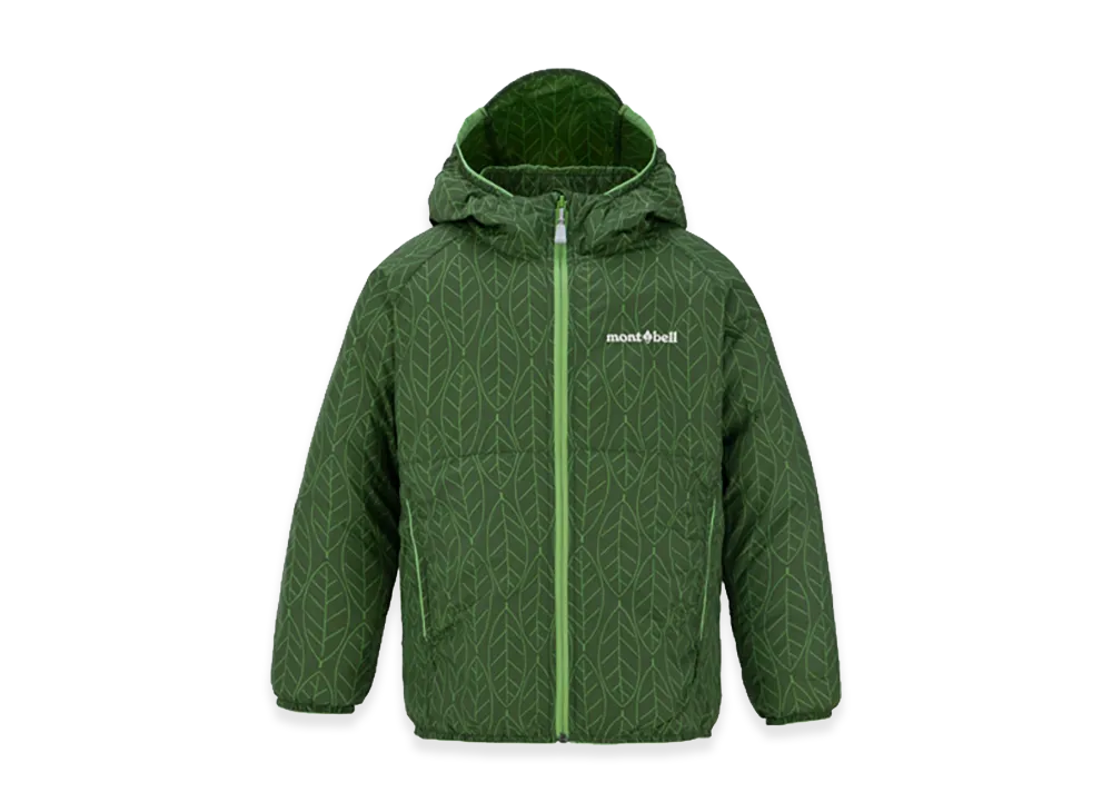 mont-bell Kid's Wind Blast Print Parka "Green"