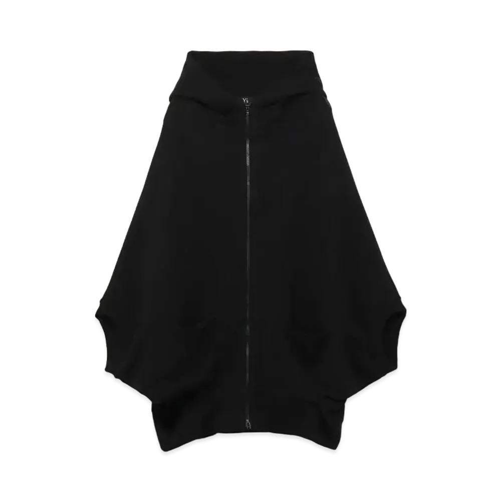 Yohji Yamamoto Y's COTTON LYOCELL FLEECE LOOSE HOODED PARKER "Black"