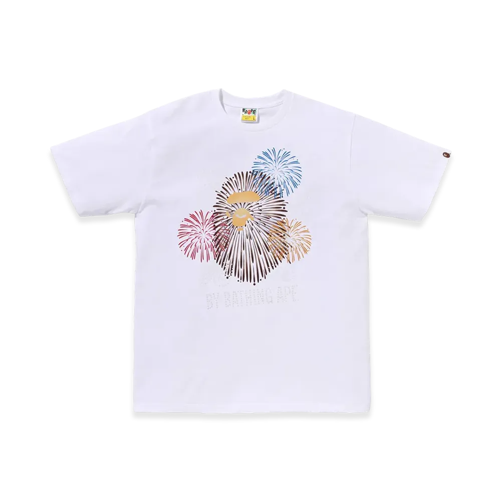 A BATHING APE Firework by Bathing Ape Tee "White"