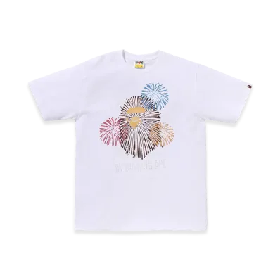 A BATHING APE Firework by Bathing Ape Tee "White"