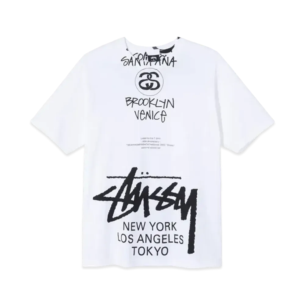 Stussy x Takahiro Miyashita The Soloist World Tour Collection T Shirt "White"