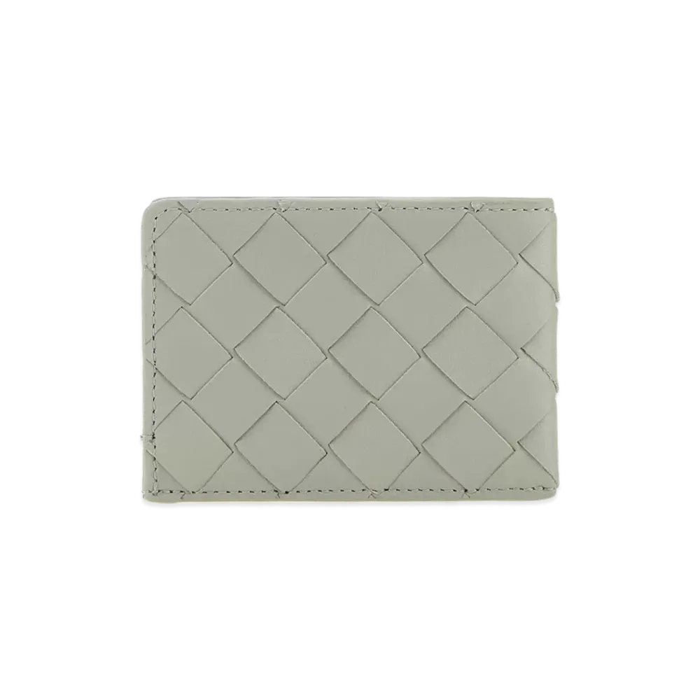 Bottega Veneta Women's Leather Card Holder "Light Grey"