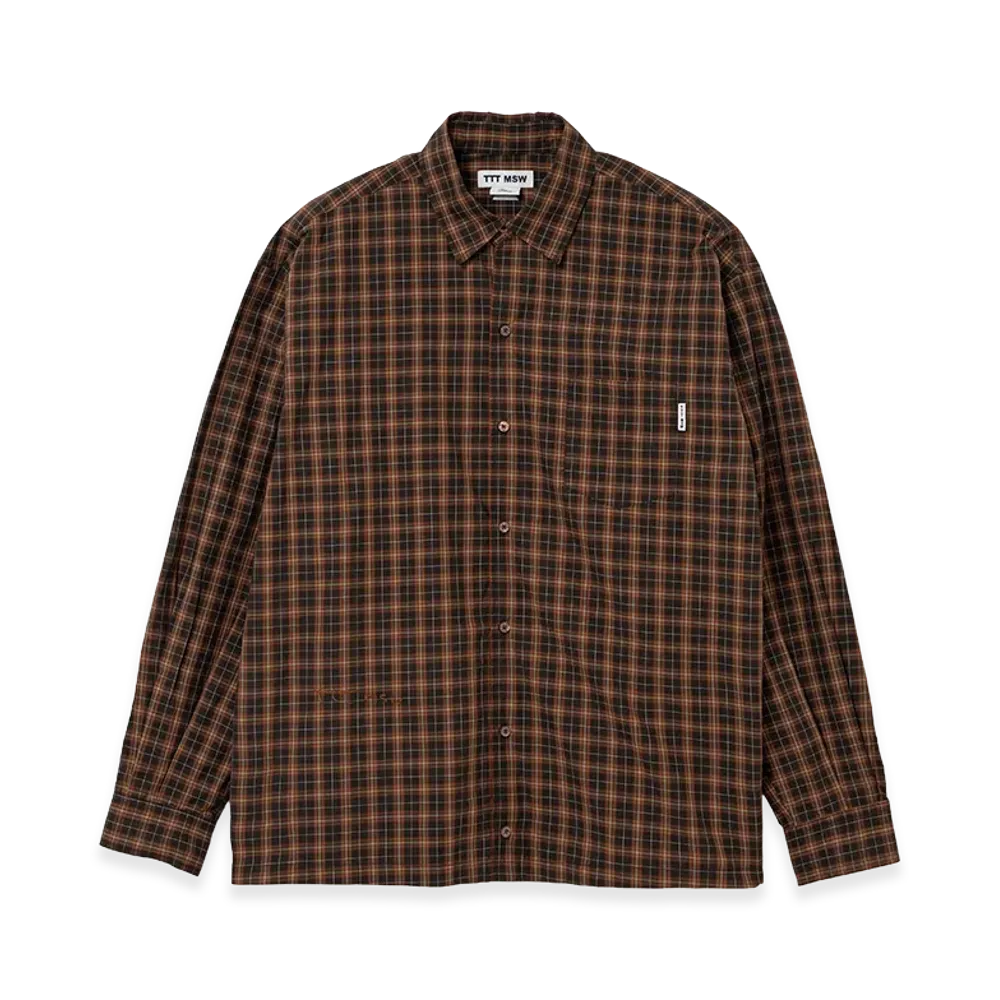 TTTMSW Regular Collar Shirt "Brown Check"
