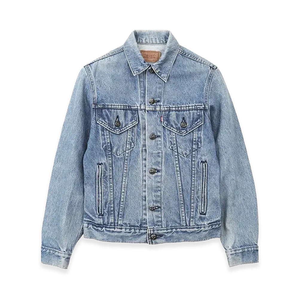 Chrome Hearts x Levi's Cemetery Cross Patch Denim Jacket "Light Indigo"