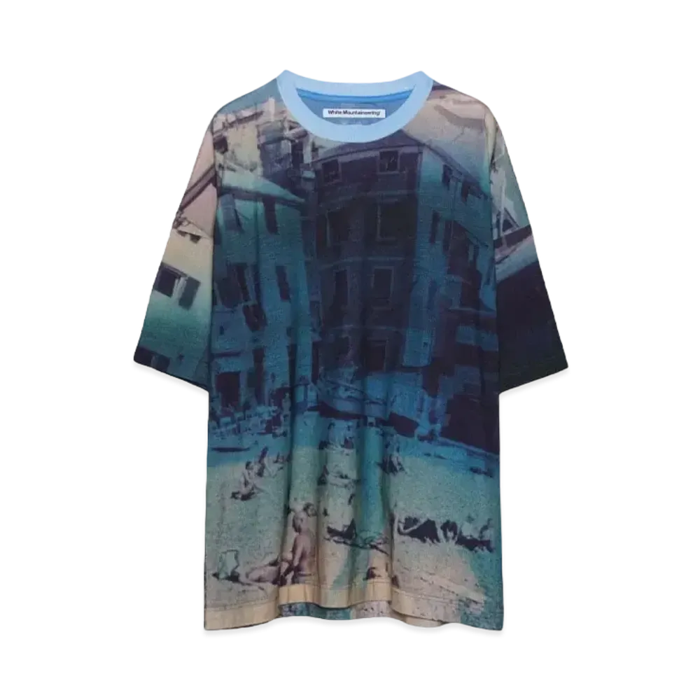 White Mountaineering PHOTO PRINT T-SHIRT "MULTI/GENOVA"